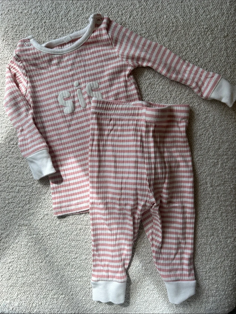 MORI Baby Pink & White Striped Set